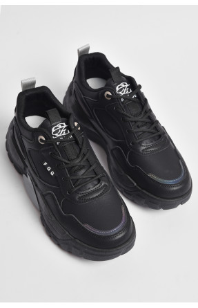 Кросівки чоловічі чорного кольору на шнурівці 61-1 177367C