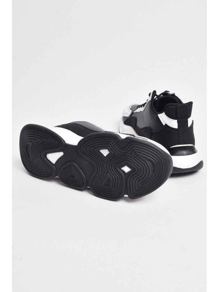 Кросівки чоловічі чорно-білого кольору на шнурівці 52-1 177369C