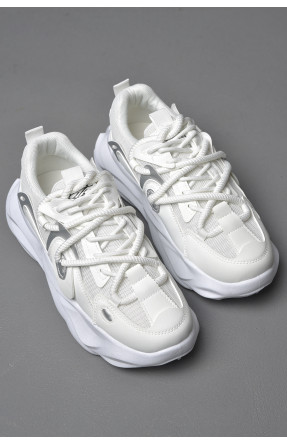 Кросівки чоловічі білого кольору на шнурівці 59-2 177382C