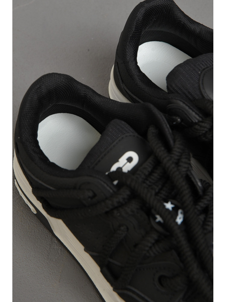 Кросівки жіночі чорного кольору на шнурівці 78-1 177488C