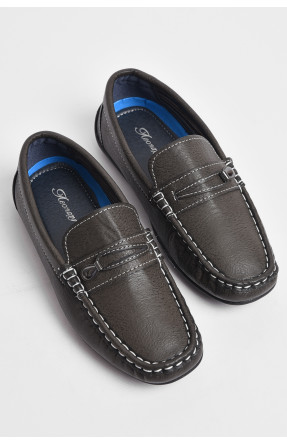 Туфли детские для мальчика серого цвета 177590C