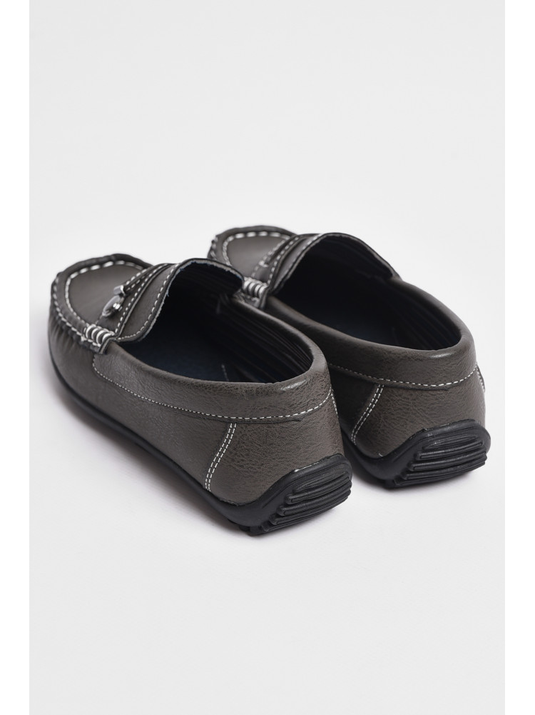 Туфли детские для мальчика серого цвета 177590C