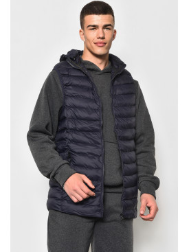 Жилетка чоловіча демісезонна темно-синього кольору 2287 177667C Жилетка чоловіча демісезонна темно-синього кольору 2287 177667C