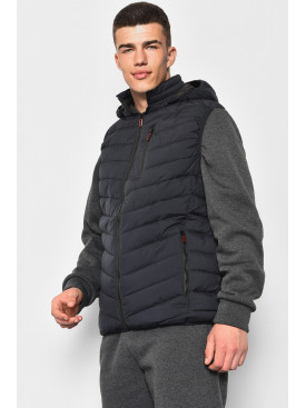 Жилетка чоловіча демісезонна темно-синього кольору 2316 177679C