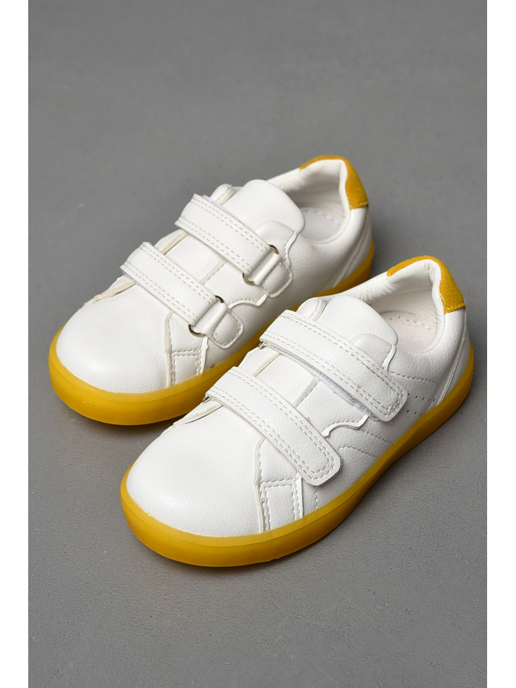 Кросівки для дівчинки жовто-білого кольору 177703C