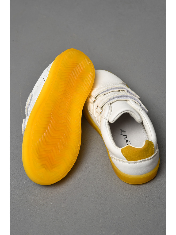 Кроссовки  для девочки желто-белого цвета 177703C