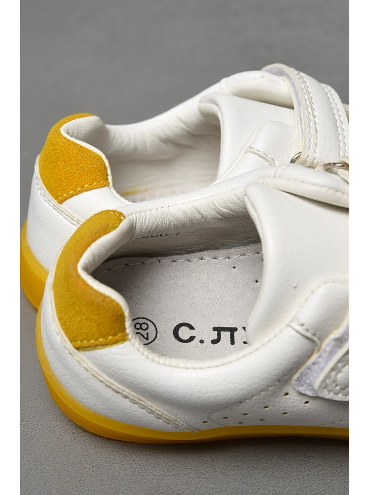 Кросівки для дівчинки жовто-білого кольору 177703C