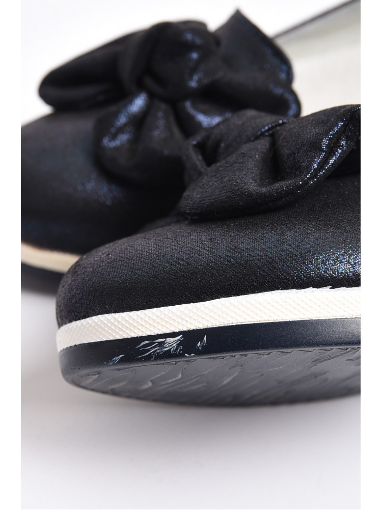 Туфли детские для девочки темно-синего цвета Уценка 177761C