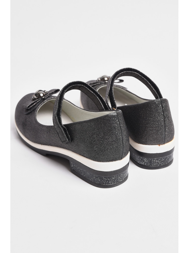 Туфли детские для девочки серого цвета Уценка 177767C