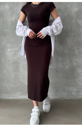 Сукня жіноча темно-коричнивого кольору 1321/1301 177769C
