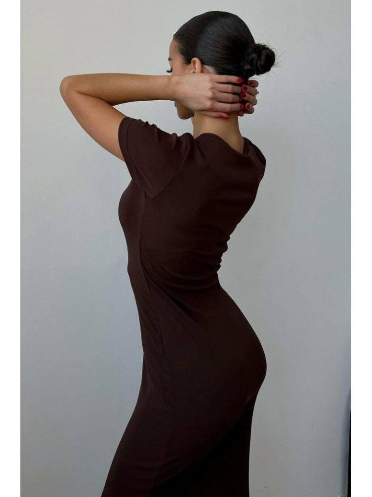 Сукня жіноча темно-коричнивого кольору 1321/1301 177769C