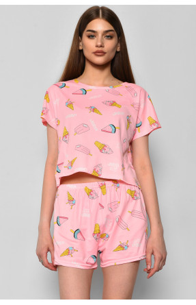 Пижама женская розового цвета с принтом 19009.2 177789C