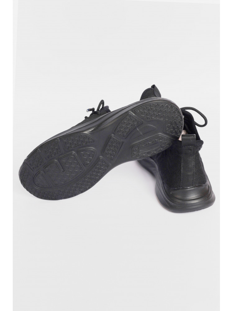 Кроссовки женские текстиль черного цвета на шнуровке В510-3 178108C
