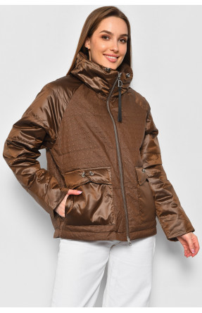 Куртка женская демисезонная коричневого цвета 918-а01 178111C