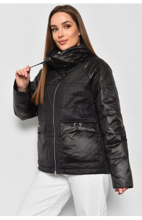 Куртка жіноча демісезонна чорного кольору 918-а01 178112C