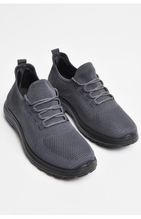 Кросівки чоловічі темно-сірого кольору на шнурівці 21230-5 178154C