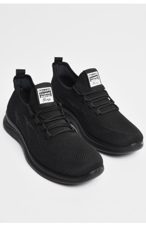 Кросівки чоловічі чорного кольору на шнурівці 21229-2 178161C