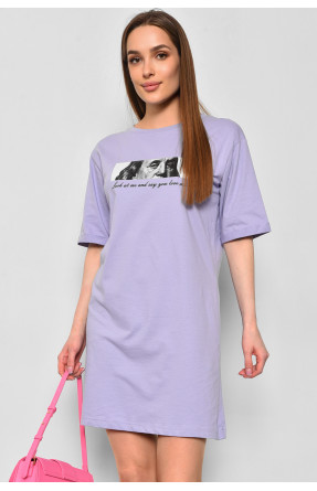 Жіноча туніка з тканини лакоста фіолетового кольору. 178189C