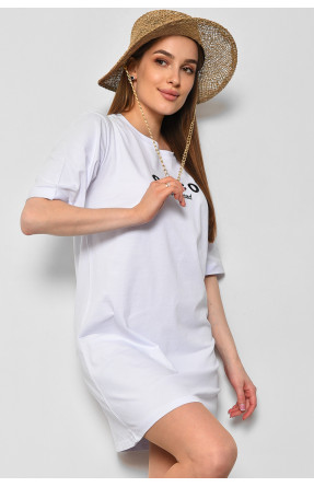 Жіноча туніка з тканини лакоста білого кольору. 178202C