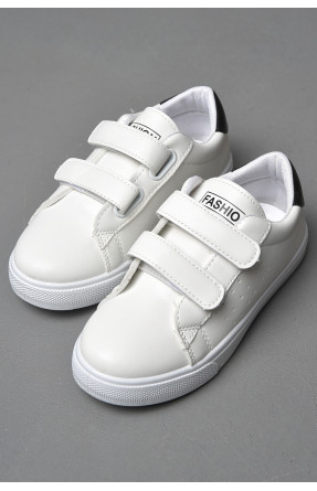 Кросівки дитячі білого кольору на ліпучках 88-62-3 178224C