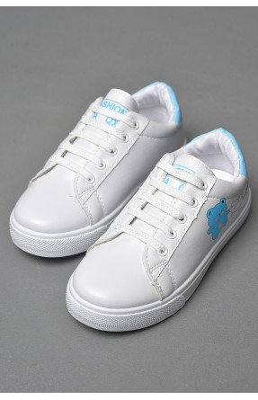 Кросівки дитячі білого кольору на шнурівці 88-60-3 178225C