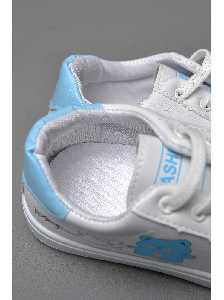 Кроссовки детские белого цвета на шнуровке 88-60-3 178225C