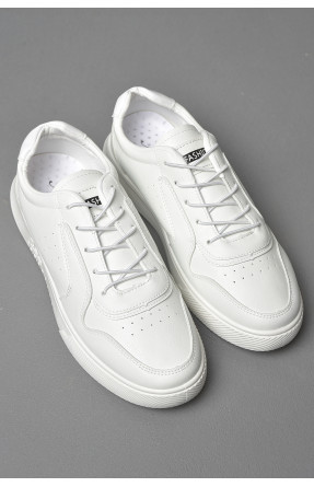 Кросівки чоловічі білого кольору на шнурівці 77-101-1 178226C