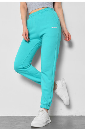 Спортивные штаны женские бирюзового цвета 835 178355C