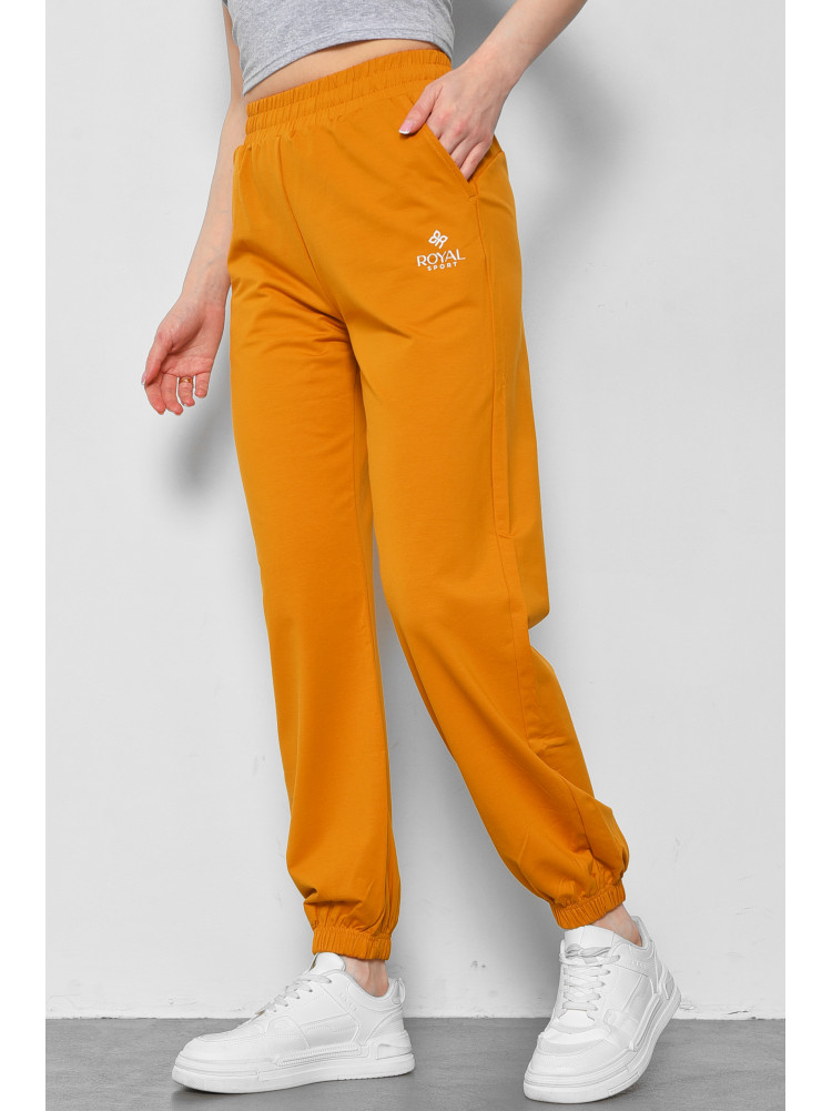 Спортивные штаны женские горчичного цвета 838 178357C