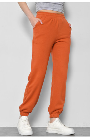 Спортивные штаны женские терракотового цвета 838 178360C