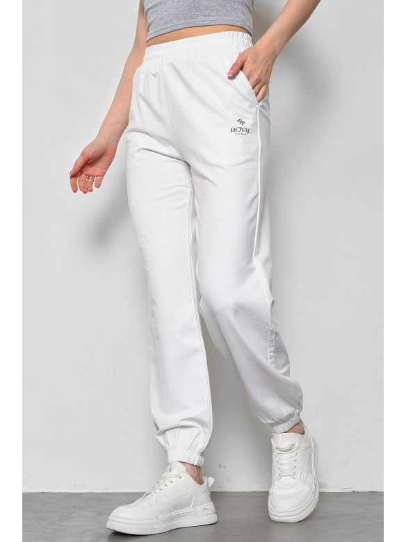 Спортивні штани жіночі білого кольору 838 178366C