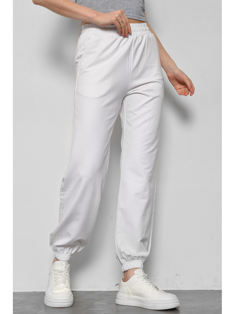 Спортивные штаны женские белого цвета 838 178366C