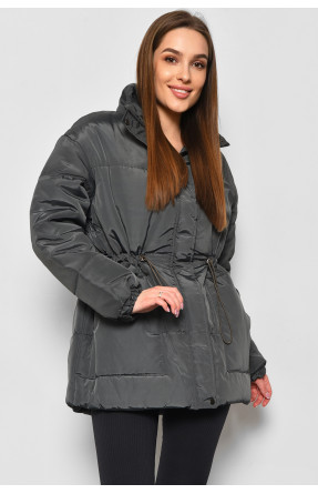 Куртка жіноча демісезонна сірого кольору 1112 178514C