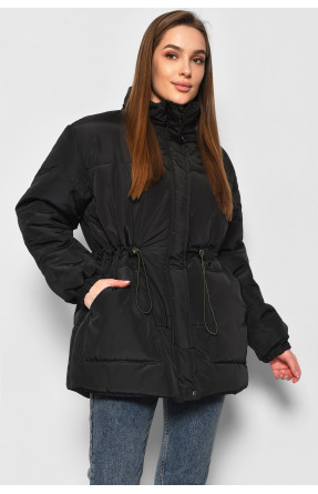 Куртка жіноча демісезонна чорного кольору 1112 178517C