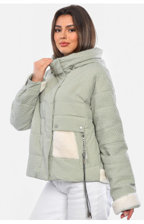 Куртка женская демисезонная мятного цвета 936 178530C