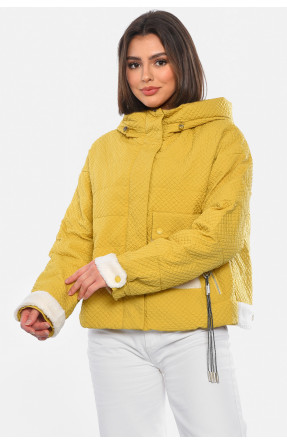 Куртка женская демисезонная горчичного цвета 936 178532C