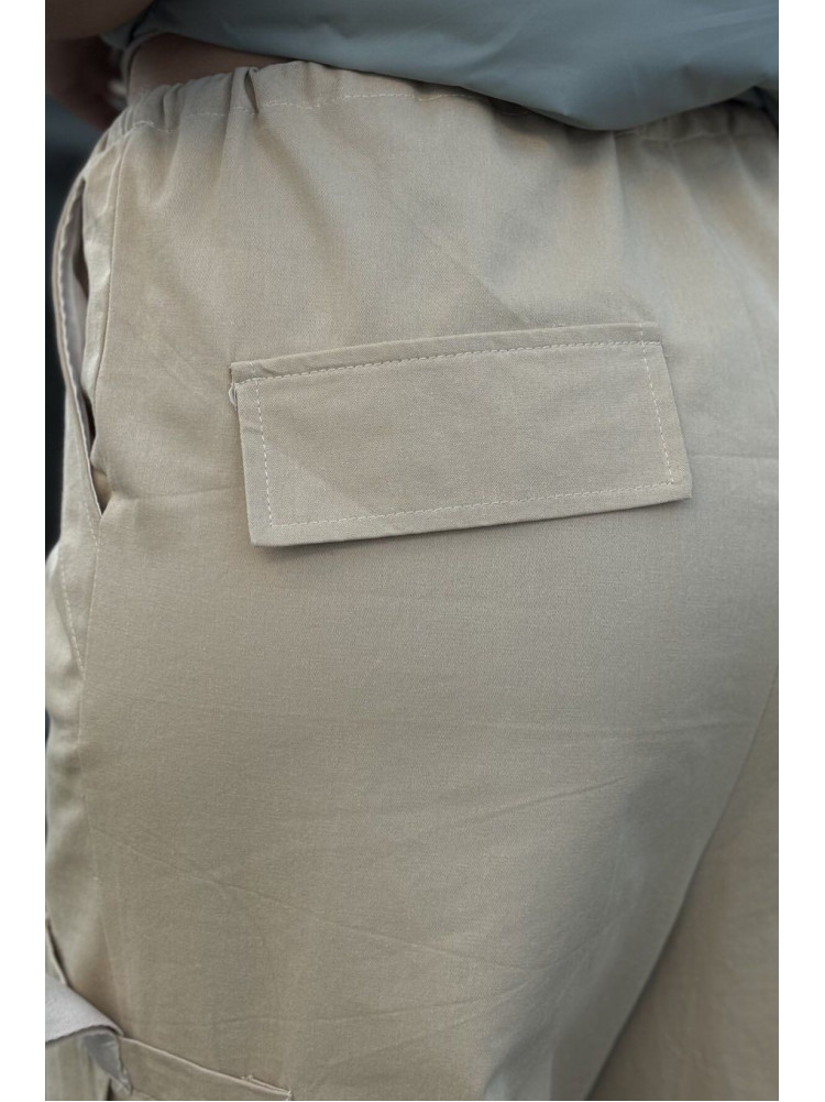 Штани карго жіночі бежевого кольору 8292 178555C