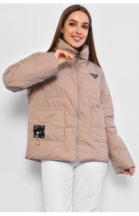 Куртка жіноча демісезонна бежевого кольору 100 178577C