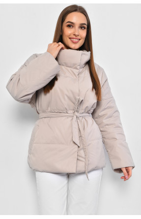 Куртка жіноча демісезонна бежевого кольору 002 178579C