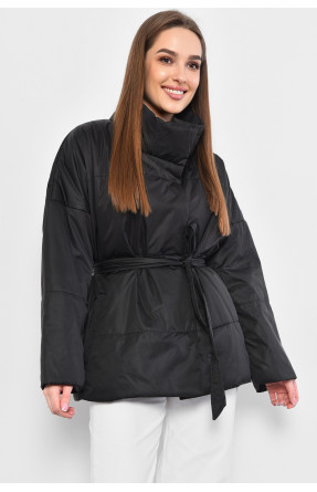 Куртка жіноча демісезонна чорного кольору 002 178580C