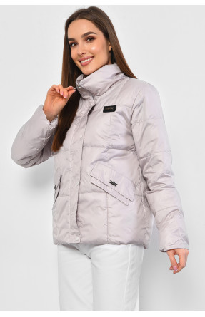 Куртка жіноча демісезонна світло-сірого кольору 093 178586C