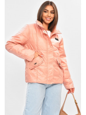 Куртка жіноча демісезонна рожевого кольору 093 178591C Куртка жіноча демісезонна рожевого кольору 093 178591C