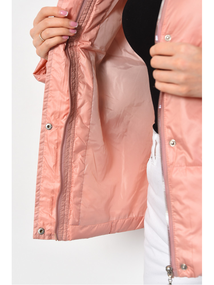 Куртка женская демисезонная розового цвета 093 178591C