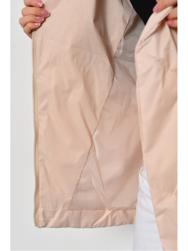 Куртка жіноча демісезонна молочного кольору 758 178593C