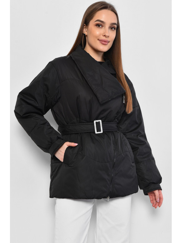 Куртка жіноча демісезонна чорного кольору 758 178594C