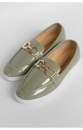 Туфлі-лофери жіночі оливкового кольору JН2110-9 178683C