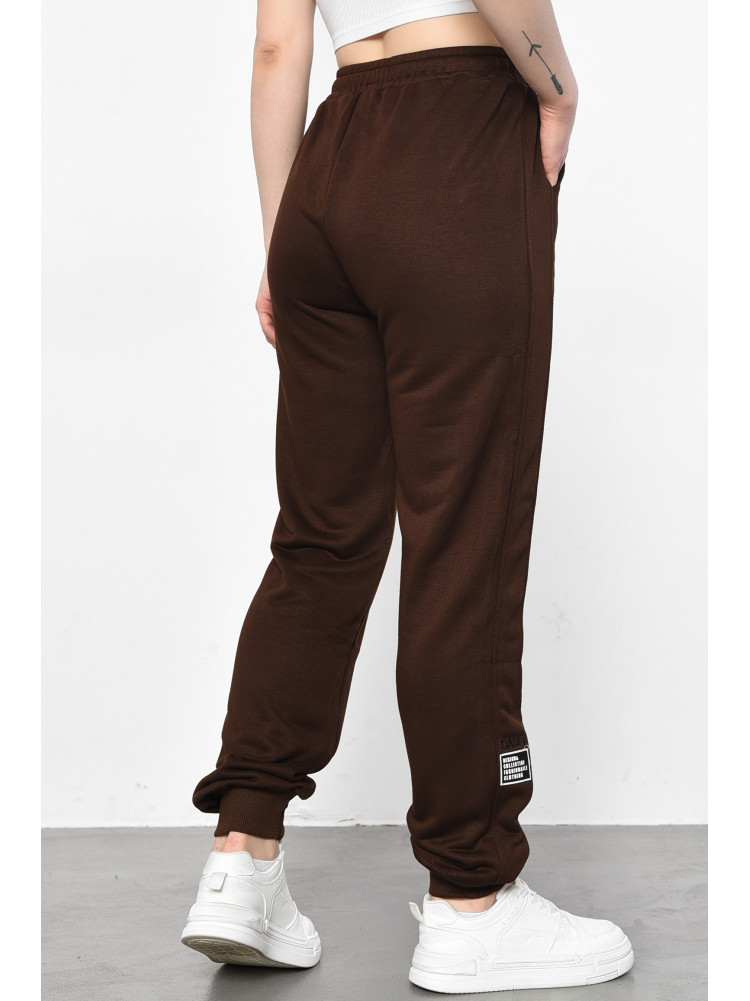 Спортивные штаны женские коричневого цвета 8522 178688C