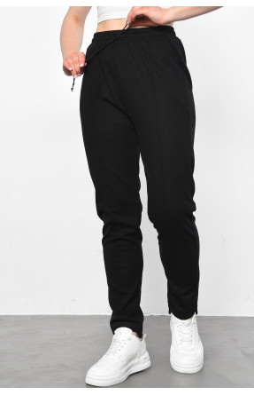 Штани жіночі напівбатальні чорного кольору 9520 178696C