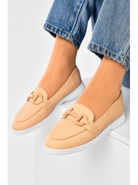 Туфли-лоферы женские бежевого цвета JН2108-3 178766C Туфли-лоферы женские бежевого цвета JН2108-3 178766C