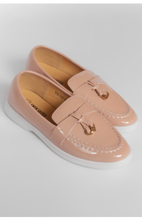 Туфли-лоферы женские светло-розового цвета JН2102-9 178786C